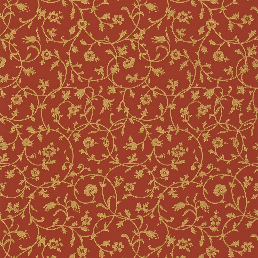 Medway Wallpaper 109 by Morris & Co in Terracotta Orange